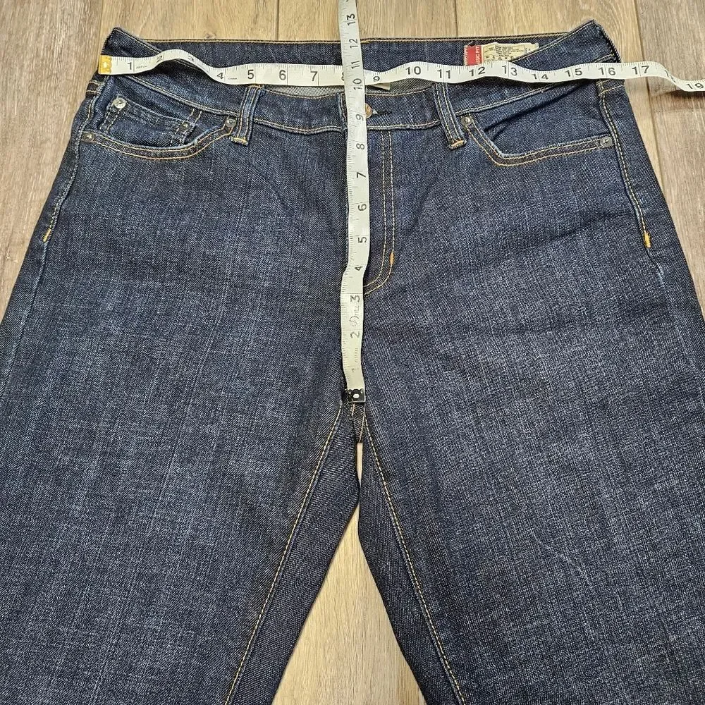 Gap 1969 Classic Fit Straight Leg Denim Jeans Dark Wash Relaxed  Women's 8 Long